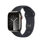 Apple Watch Series 9 GPS + Cellular MRJ93TU/A 41 mm Grafit Paslanmaz Çelik Kasa ve Gece Yarısı Spor Kordon - M/L Akıllı Saat