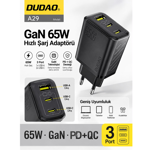 Dudao A29  65W Hızlı Şarj Adaptörü Siyah