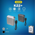 Dudao K22 Ultra Mini Powerbank 10000mah 22.5w type-c Kablolu Taşınabilir Hızlı Şarj Cihazı Gri