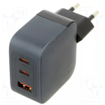Vention Dash Serisi 70W GaN 5.0 3-Çıkışlı (2xUSB-C + USB-A) Hızlı Şarj Cihazı MacBook iPhone Uyumlu