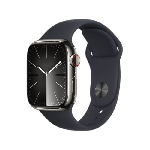 Apple Watch Series 9 GPS + Cellular MRJ93TU/A 41 mm Grafit Paslanmaz Çelik Kasa ve Gece Yarısı Spor Kordon - M/L Akıllı Saat