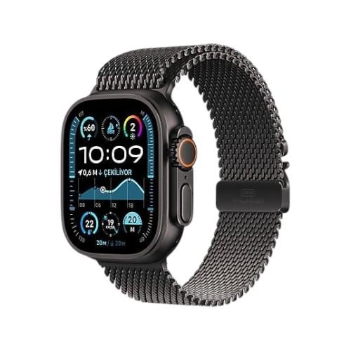 Apple Watch Ultra 2 GPS + Cellular 49mm Black Titanium Case with Black Titanium Milanese Loop - M Akıllı Saat