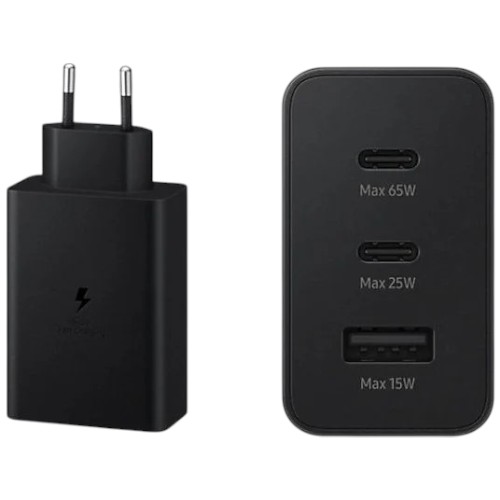 Samsung EP-T6530N Type-C & Type-A Üçlü Hızlı Şarj Aleti Siyah