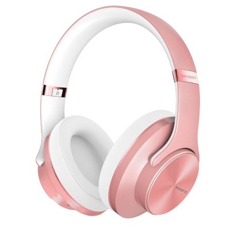 9001 Kablosuz Bluetooth Kulak Üstü Kulaklık pembe