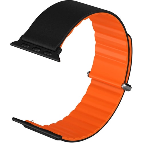 Benetton Universal Akıllı Saat Kordonu Black Orange  (Apple / Xiaomi / Huawei / Samsung / Imiki Uyumlu)