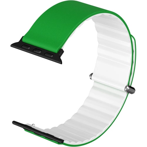 Benetton Universal Akıllı Saat Kordonu Green White  (Apple / Xiaomi / Huawei / Samsung / Imiki Uyumlu)