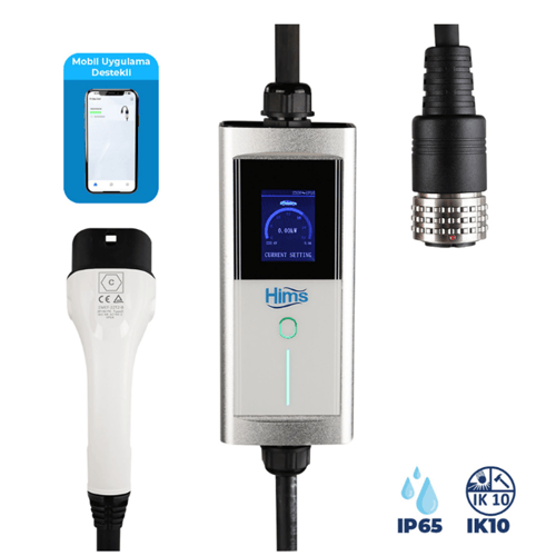 Hims HCTK-22-G 22kW Tip 2 Taşınabilir Mobil Elektrikli Araç Şarj İstasyonu
