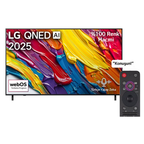 LG 75QNED82A6B 75 inç 190 Ekran Uydu Alıcılı 4K Smart TV AI Sihirli Kumanda HDR10 webOS QNED TV