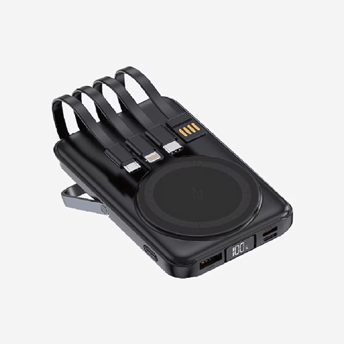 Linktech WF27 Mini Led Ekranlı Çoklu Kablolu 10000 mAh Wireless Şarjlı Powerbank