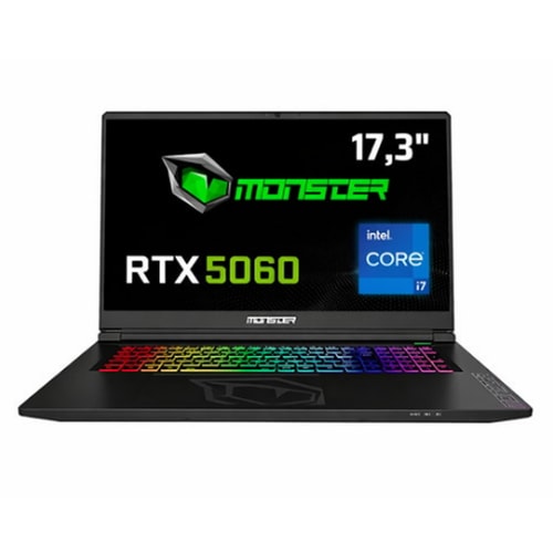 Monster Tulpar T7 V26.2 Intel Core i7 13620H 24GB (12+12) RAM 1TB SSD 8 GB RTX 5060 Freedos 17,3" FHD 144 Hz Oyun Bilgisayarı