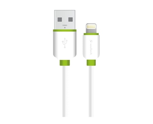 Soultech DK038B Apple iPhone Lightning Comfort 2M Beyaz 2.0A Beyaz Data Kablo