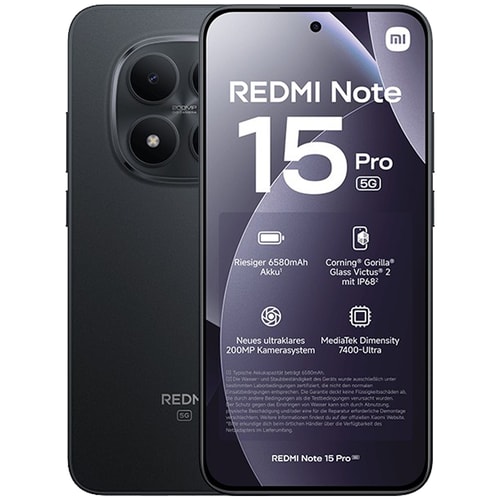 Xiaomi Redmi Note 15 Pro 8GB Ram 256GB Hafıza Siyah 5G