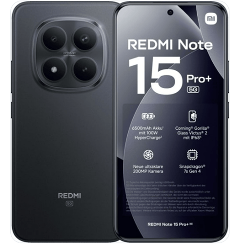 Xiaomi Redmi Note 15 Pro Plus 8GB Ram 256GB Hafıza Siyah 5G