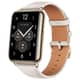 Moon White Leather Strap